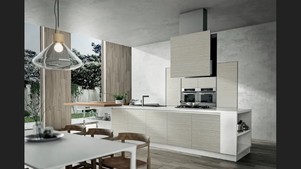 Cucina Moderna Cartesia con penisola di Home Cucine