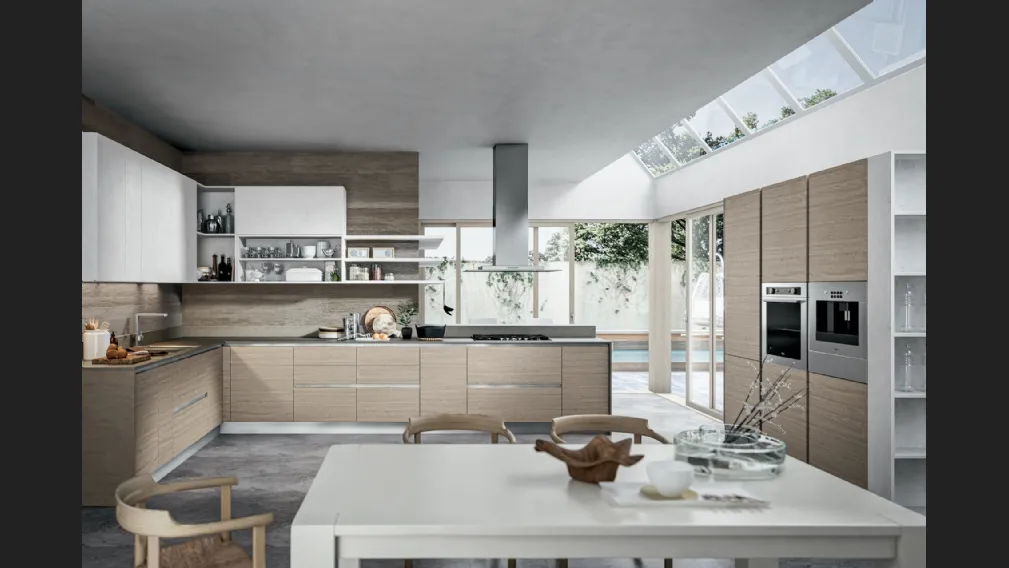 Cucina Moderna Cartesia con penisola di Home Cucine
