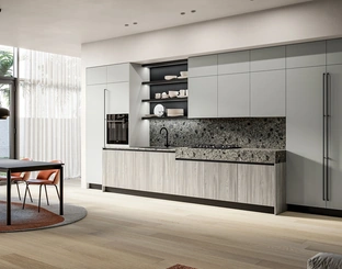 Cucina Moderna lineare Cloe 02 in laminato e laccato di Arredo3