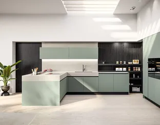 Cucina Moderna in laminato con penisola Cloe di Arredo3