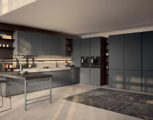 Cucina Moderna Coco Light angolare con penisola di Dibiesse