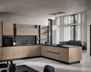Cucina Moderna con penisola Colibrì Presa di Forma Cucine