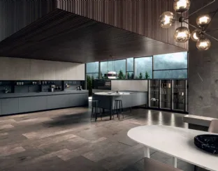 Cucina Moderna Dj lineare con penisola di Dibiesse