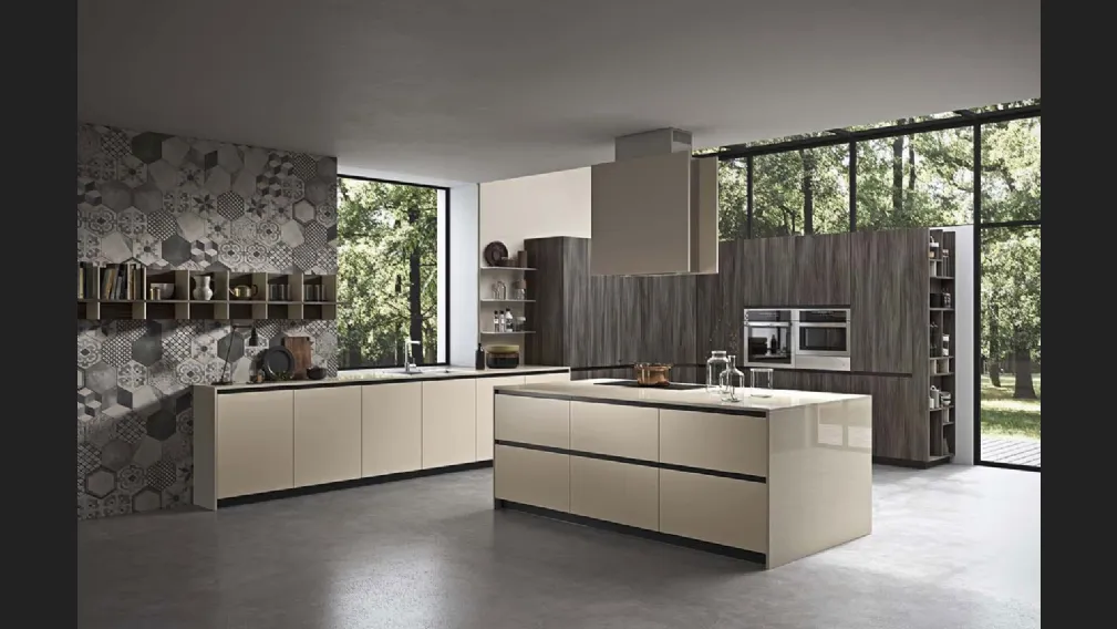 Cucina Moderna Emporio Job con isola di Dibiesse