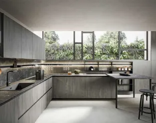 Cucina Moderna Emporio Lab con penisola di Dibiesse
