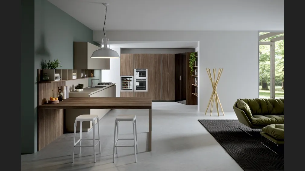 Cucina Moderna Emporio Lab con penisola di Dibiesse