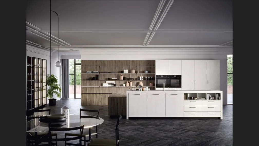 Cucina Moderna Emporio Maniglia con isola di Dibiesse