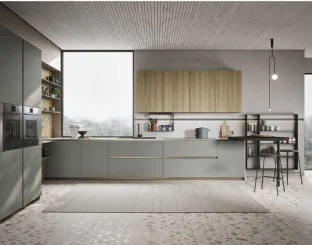 Cucina Moderna Emporio Time con penisola di Dibiesse