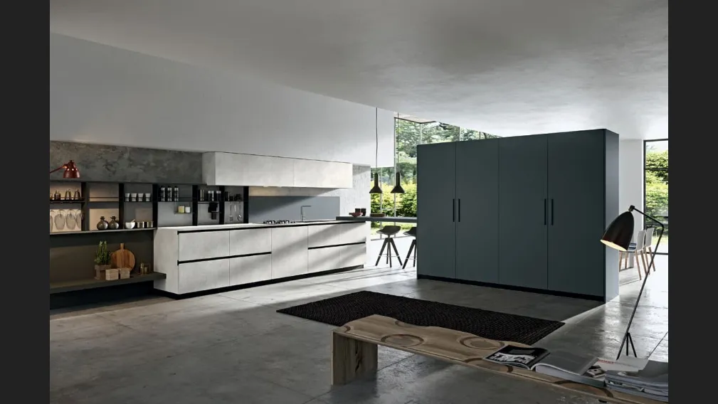 Cucina Moderna Emporio Time con penisola di Dibiesse