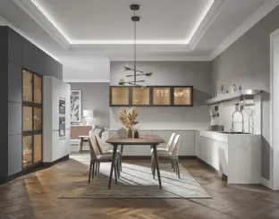 Cucina Moderna Era angolare in PVC laccato lucido e opaco di Home Cucine
