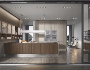 Cucina Moderna Estetica con penisola in frassino di Home Cucine