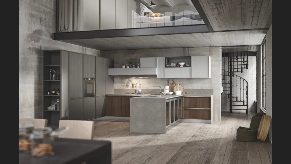 Cucina Moderna Estetica con penisola di Home Cucine