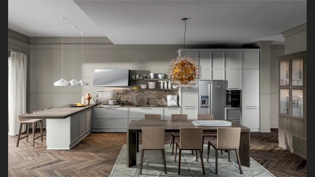 Cucina Moderna Etica Estetica con penisola di Home Cucine