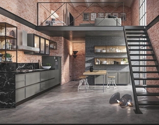 Cucina Moderna Etica lineare in laccato opaco di Home Cucine