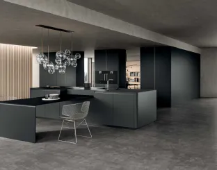 Cucina Moderna in alluminio Filo con isola di Dibiesse