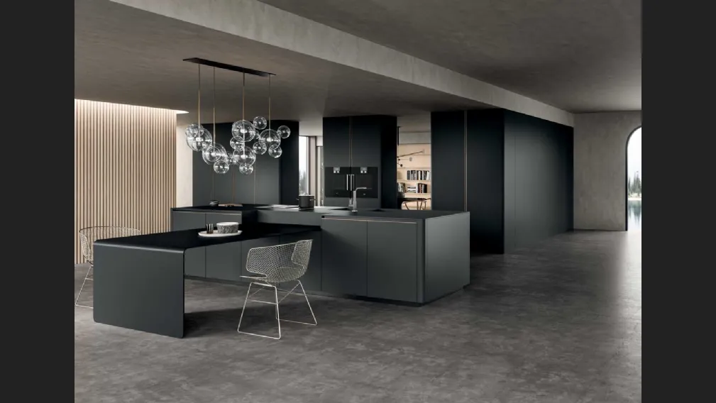 Cucina Moderna in alluminio Filo con isola di Dibiesse