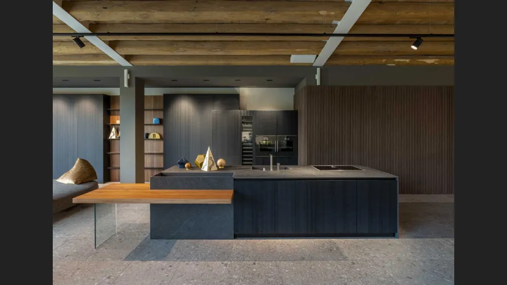 Cucina Moderna in alluminio Filo con isola di Dibiesse
