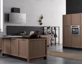 Cucina Moderna con penisola Frame Charme 01 di Nova Cucina