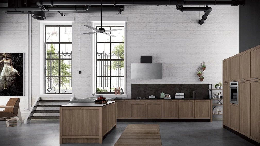 Cucina Moderna con penisola Frame Charme 2 di Nova Cucina