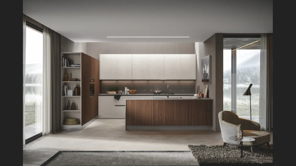 Cucina Moderna Genesi con penisola di Home Cucine