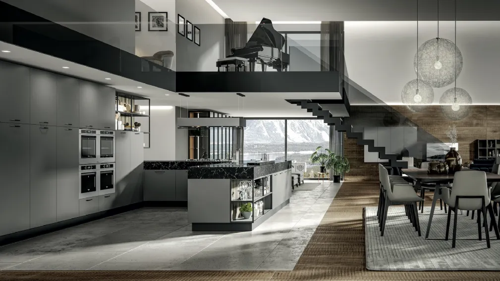Cucina Moderna Genesi con penisola di Home Cucine