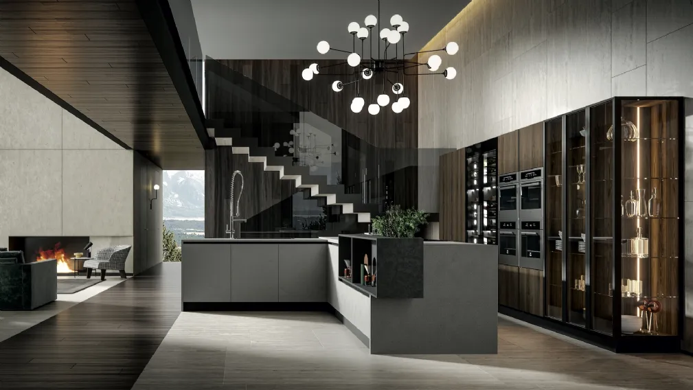 Cucina Moderna Genesi con isola di Home Cucine
