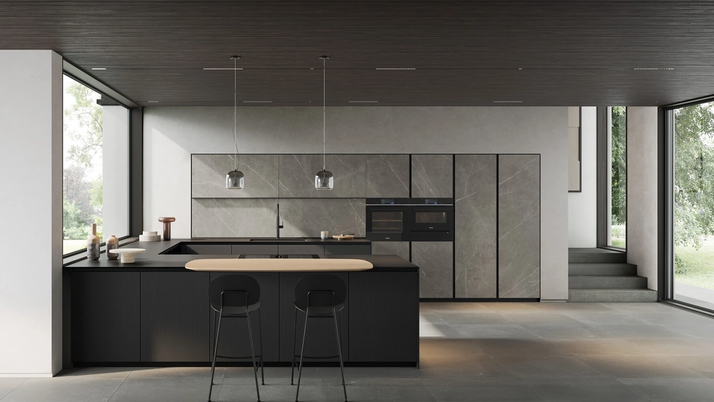 Cucina Moderna con penisola Glass di Arredo3