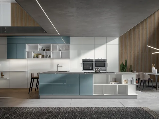 Cucina Moderna con penisola Klee 10 di Home Cucine