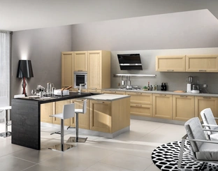 Cucina Moderna in frassino Metropoli con isola di Home Cucine