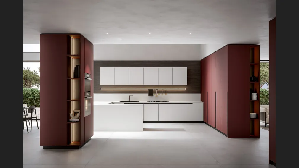 Cucina Moderna Infinity con penisola di Home Cucine
