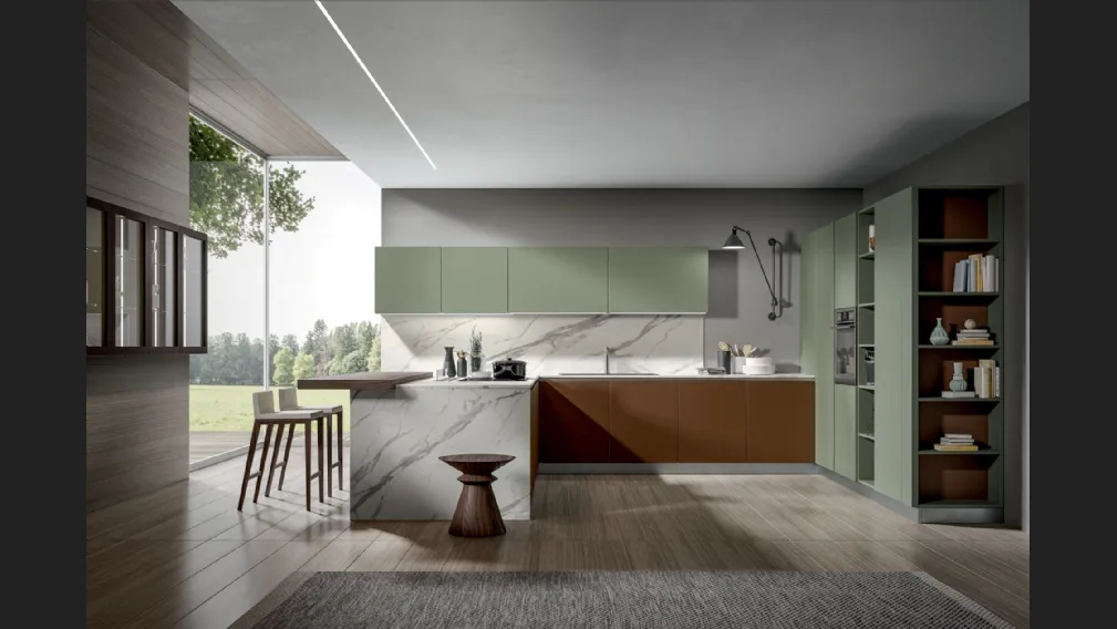 Cucina Moderna Klee con penisola di Home Cucine
