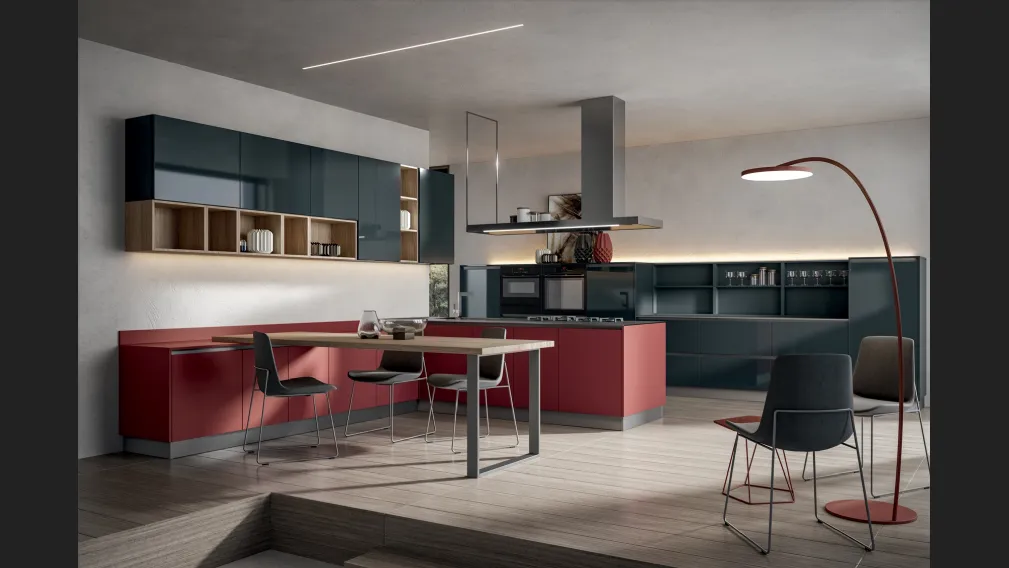 Cucina Moderna Klee con penisola di Home Cucine