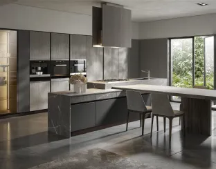 Cucina Moderna Logos con isola di Home Cucine