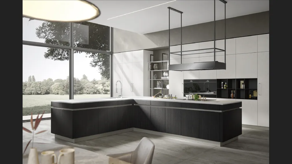 Cucina Moderna Logos con isola di Home Cucine
