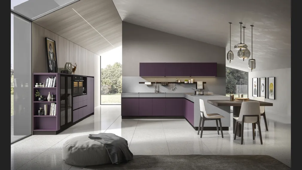 Cucina Moderna Logos con penisola di Home Cucine