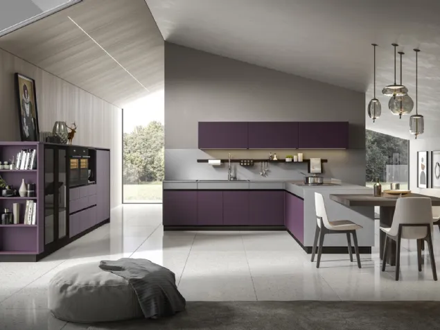 Cucina Moderna Logos con penisola di Home Cucine