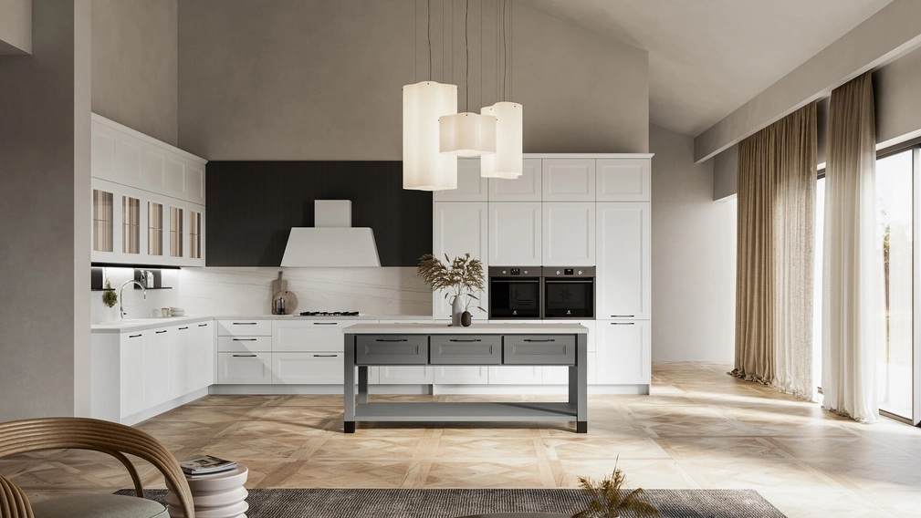 Cucina Moderna angolare Meg in polimerico di Arredo3