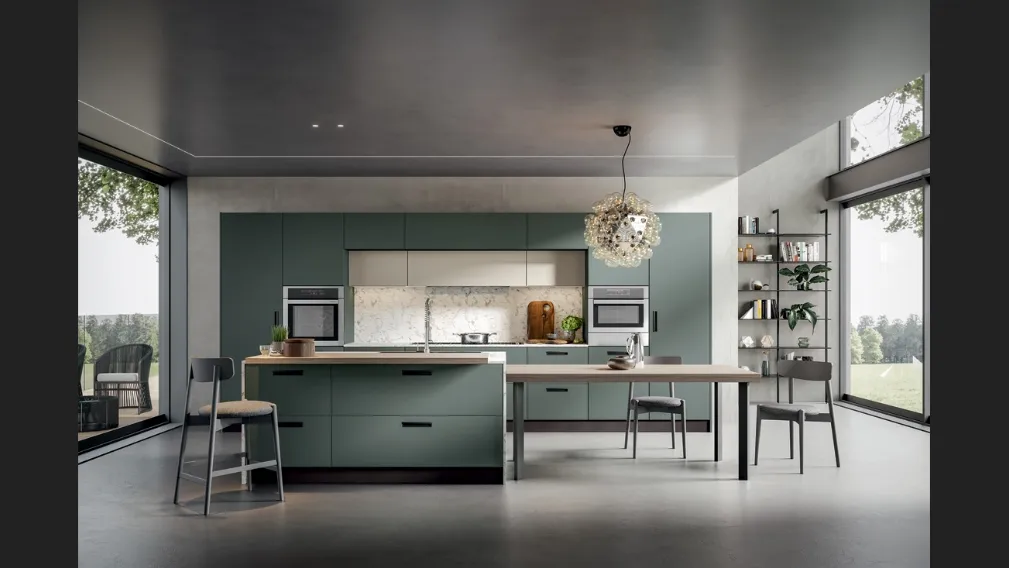 Cucina Moderna Mela con isola di Home Cucine