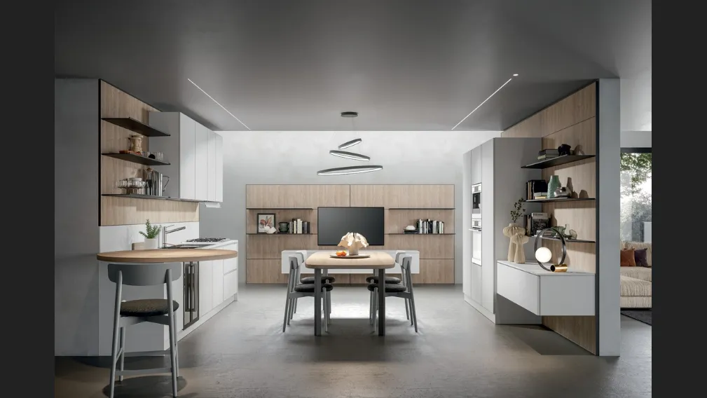Cucina Moderna Mela con penisola di Home Cucine