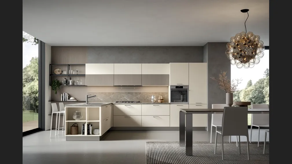 Cucina Moderna Mela con penisola di Home Cucine