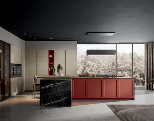 Cucina Moderna Nexa con isola in laccato di Home Cucine