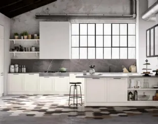 Cucina Moderna angolare con penisola Frame Charme 11 di Nova Cucina