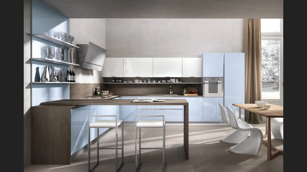 Cucina Moderna Reflexa con penisola di Home Cucine
