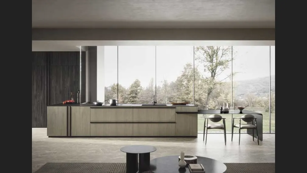 Cucina Moderna Riga con penisola di Dibiesse