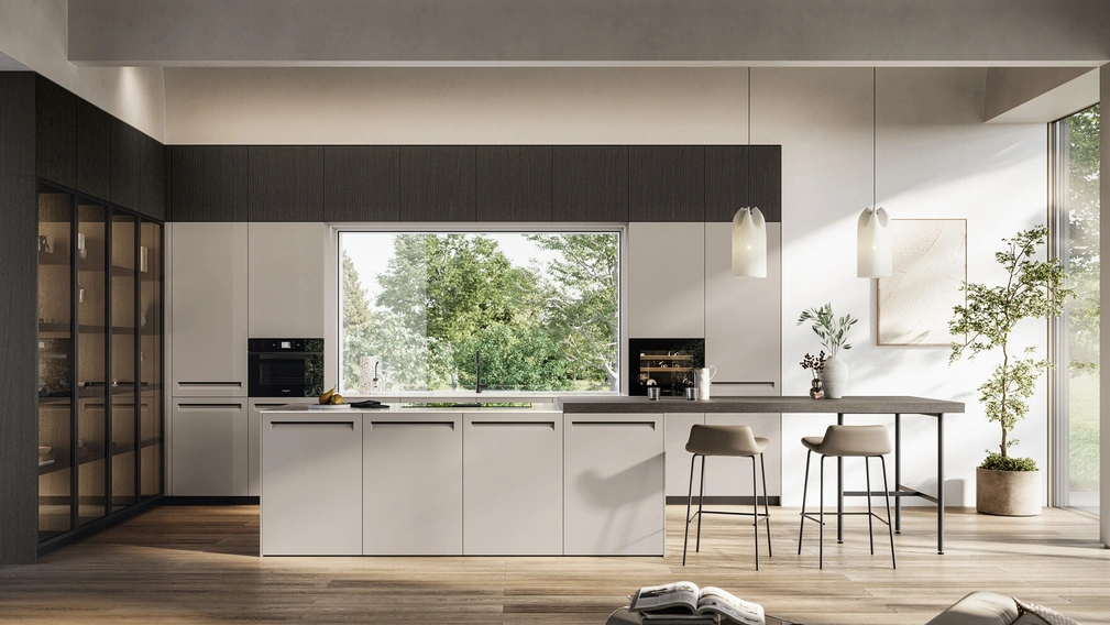 Cucina Moderna in Pet con isola Tekna di Arredo3