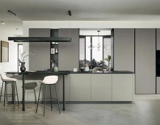 Cucina Moderna con isola Trend 01 in vetro e fenix di Forma Cucine