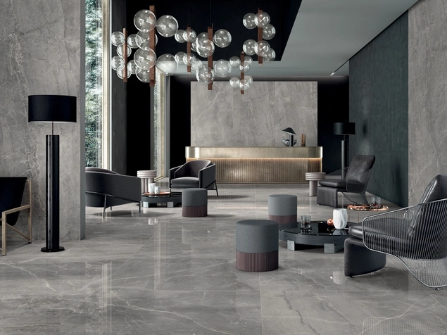 Piastrelle effetto marmo Noblesse Gray Marble di Lea Ceramiche
